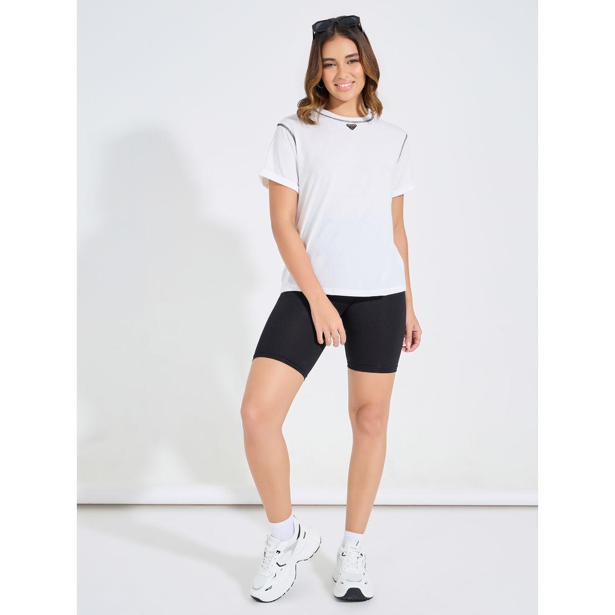 Styli Elevate Regular Fit Badge Detail T-Shirt-women-clothing-tshirts-image-2