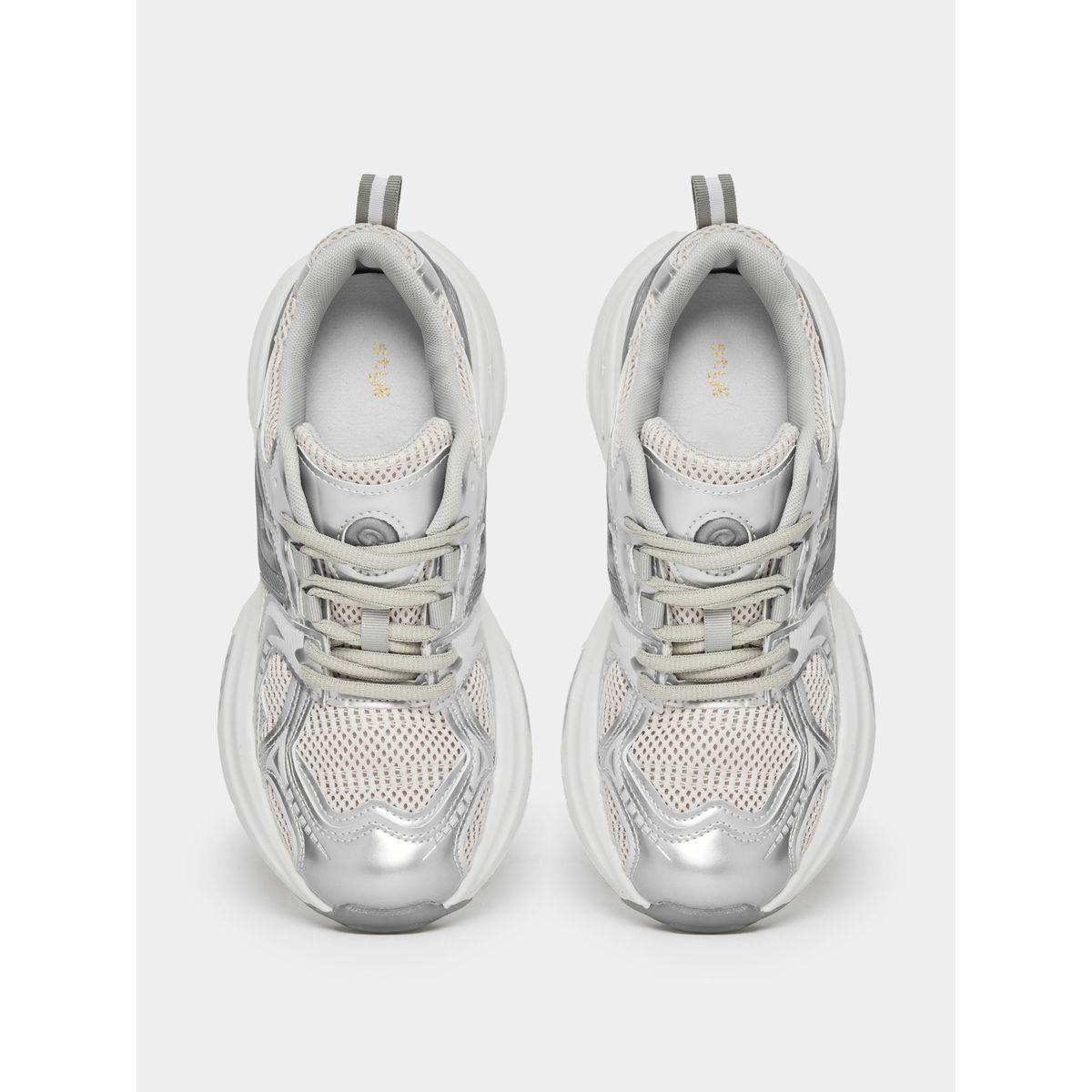 Styli Panelled Mesh Chunky Sole Sneakers-women-shoes-sneakers-image-6