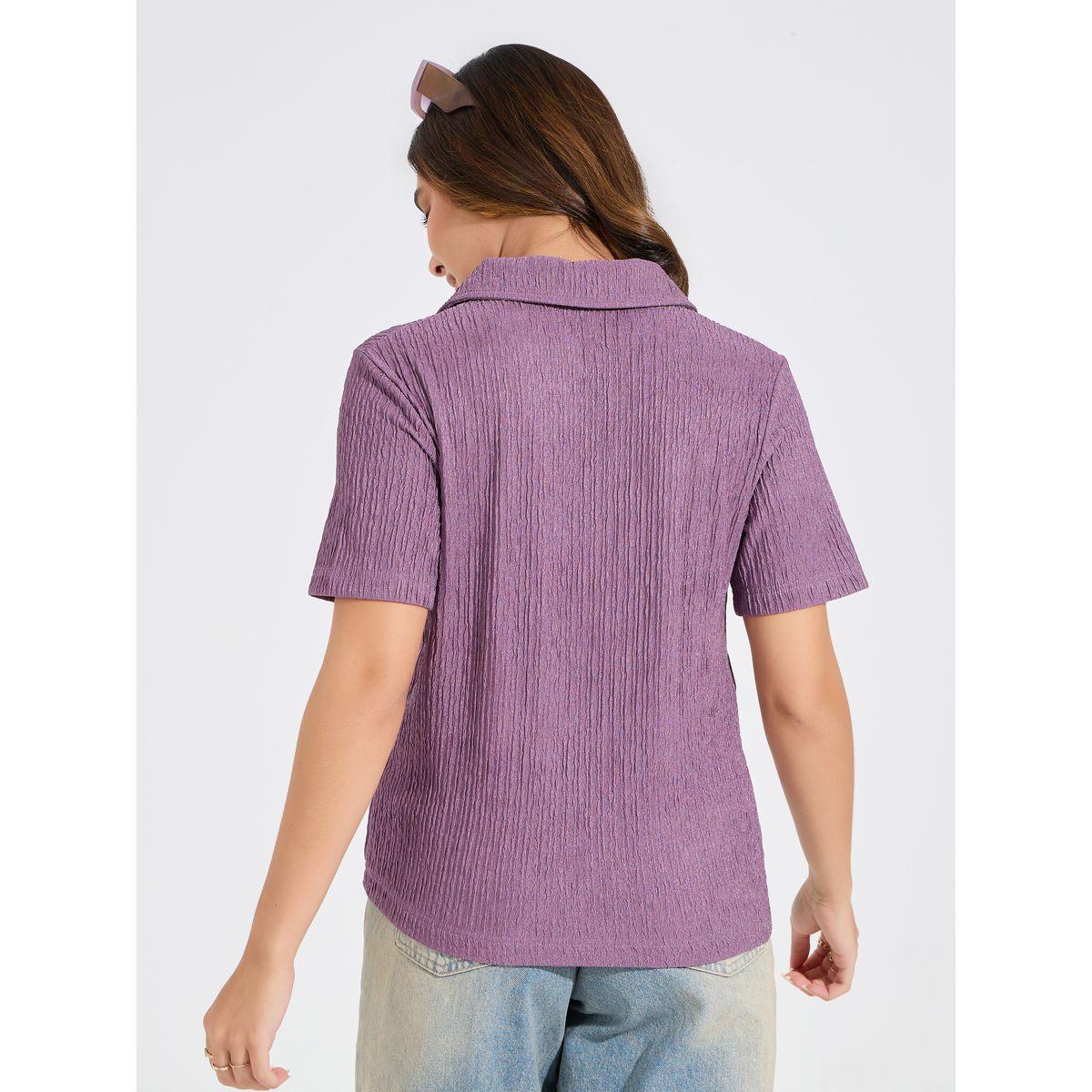 Styli Elevate Textured Knit Polo T-Shirt-women-clothing-tshirts-image-5