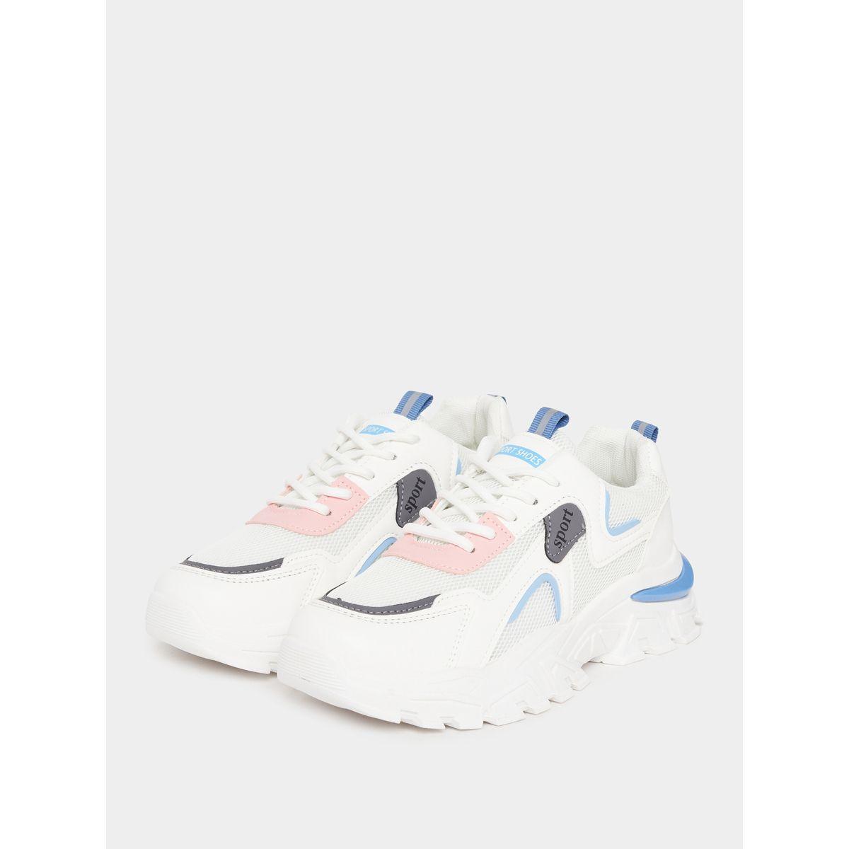حذاء سنيكرز بنعل شانكي ونمط كتل الالوان-women-shoes-sneakers-image-3