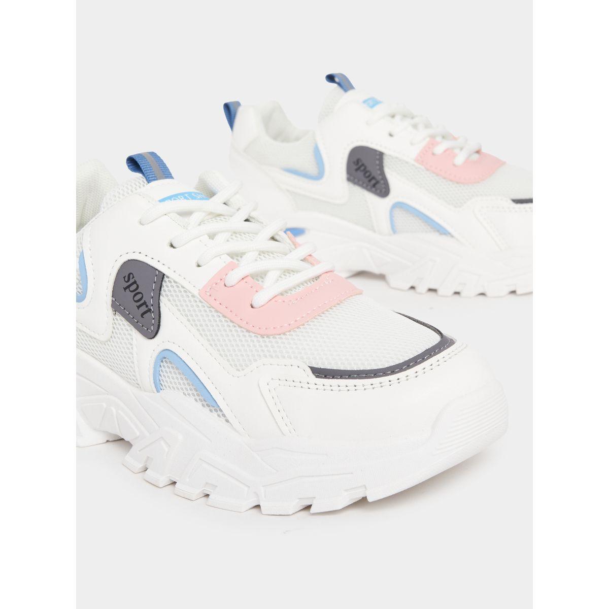 حذاء سنيكرز بنعل شانكي ونمط كتل الالوان-women-shoes-sneakers-image-4