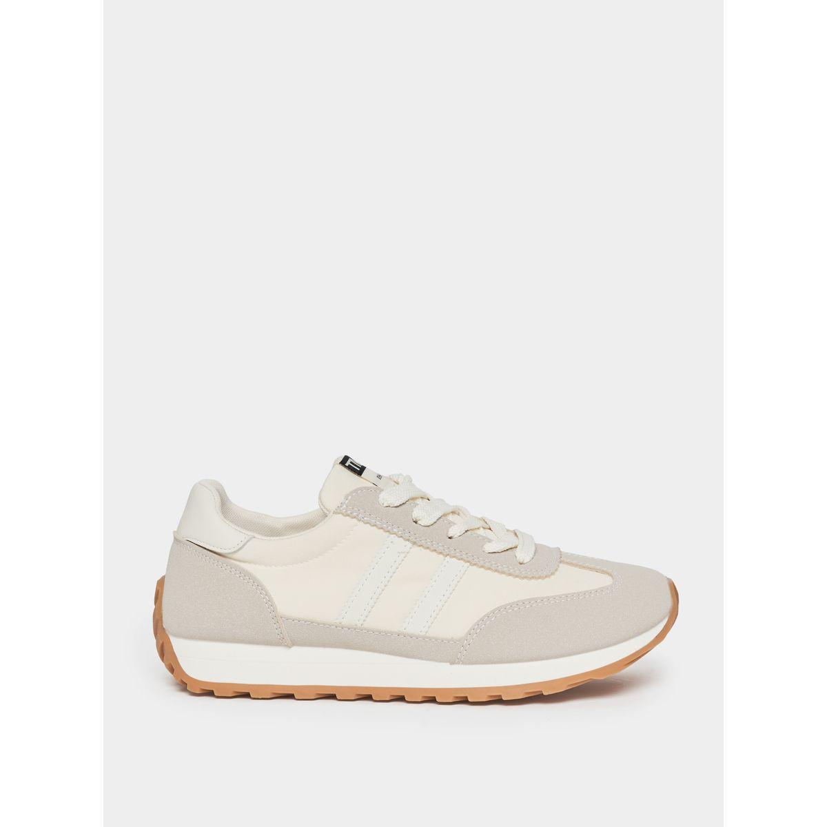 Styli Contrast Panel Lace Up Sneakers-women-shoes-sneakers-image-3