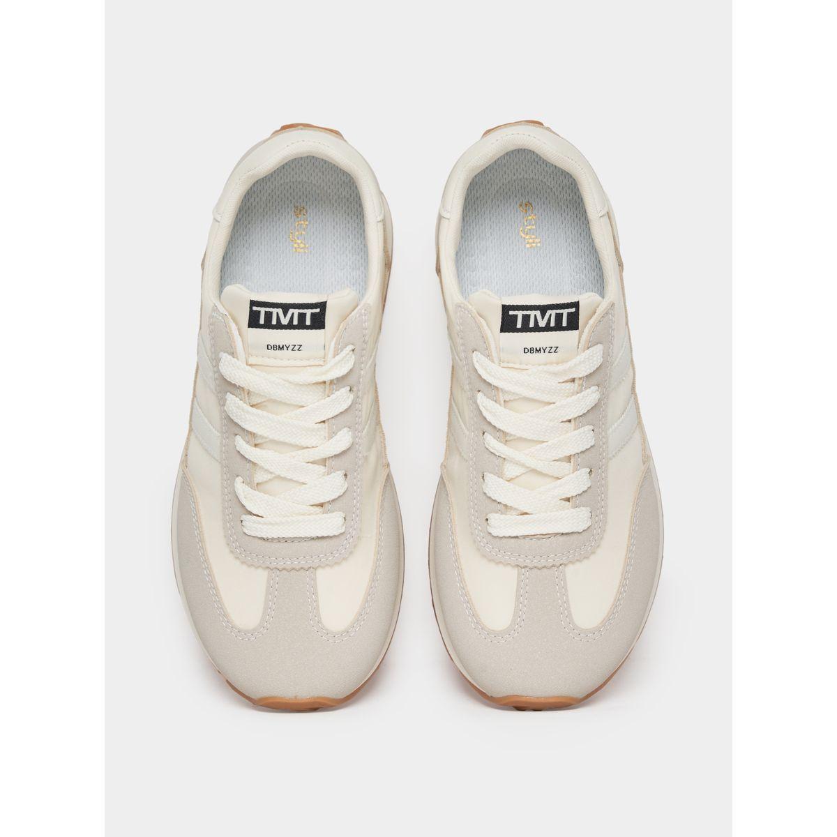 Styli Contrast Panel Lace Up Sneakers-women-shoes-sneakers-image-6