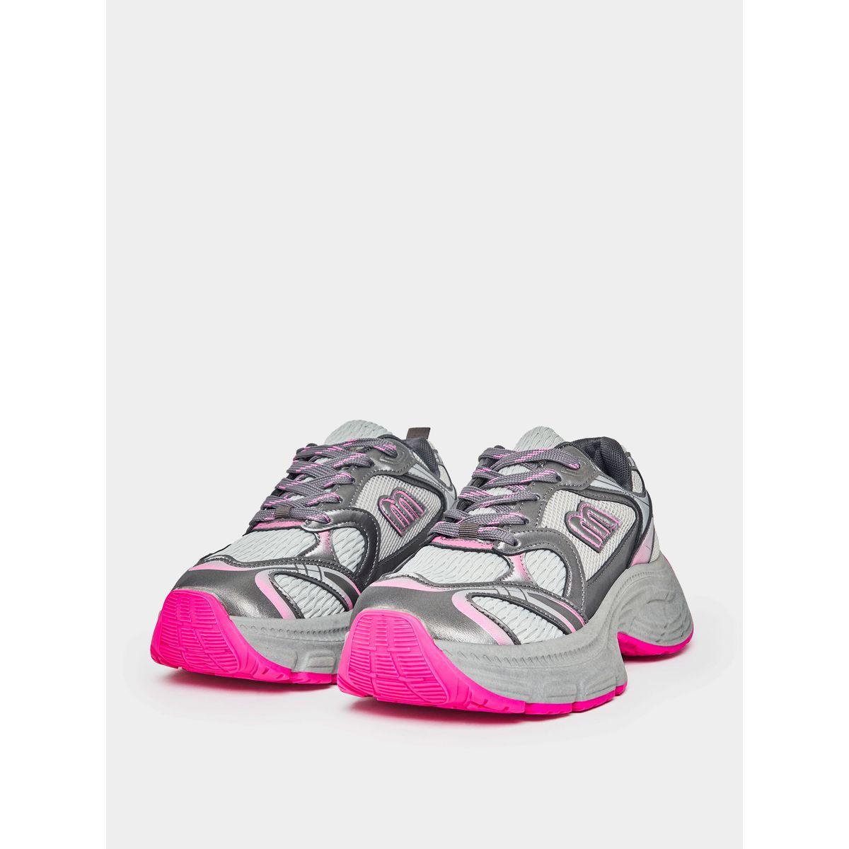 Styli Mesh Web Design Chunky Sole  Sneakers-women-shoes-sneakers-image-2