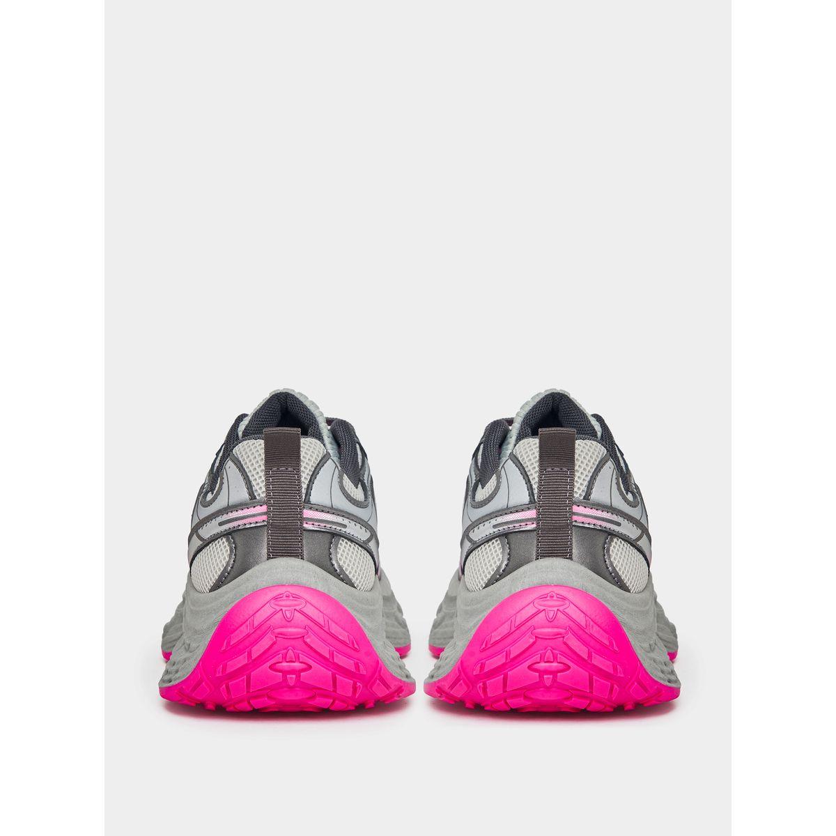 Styli Mesh Web Design Chunky Sole  Sneakers-women-shoes-sneakers-image-4