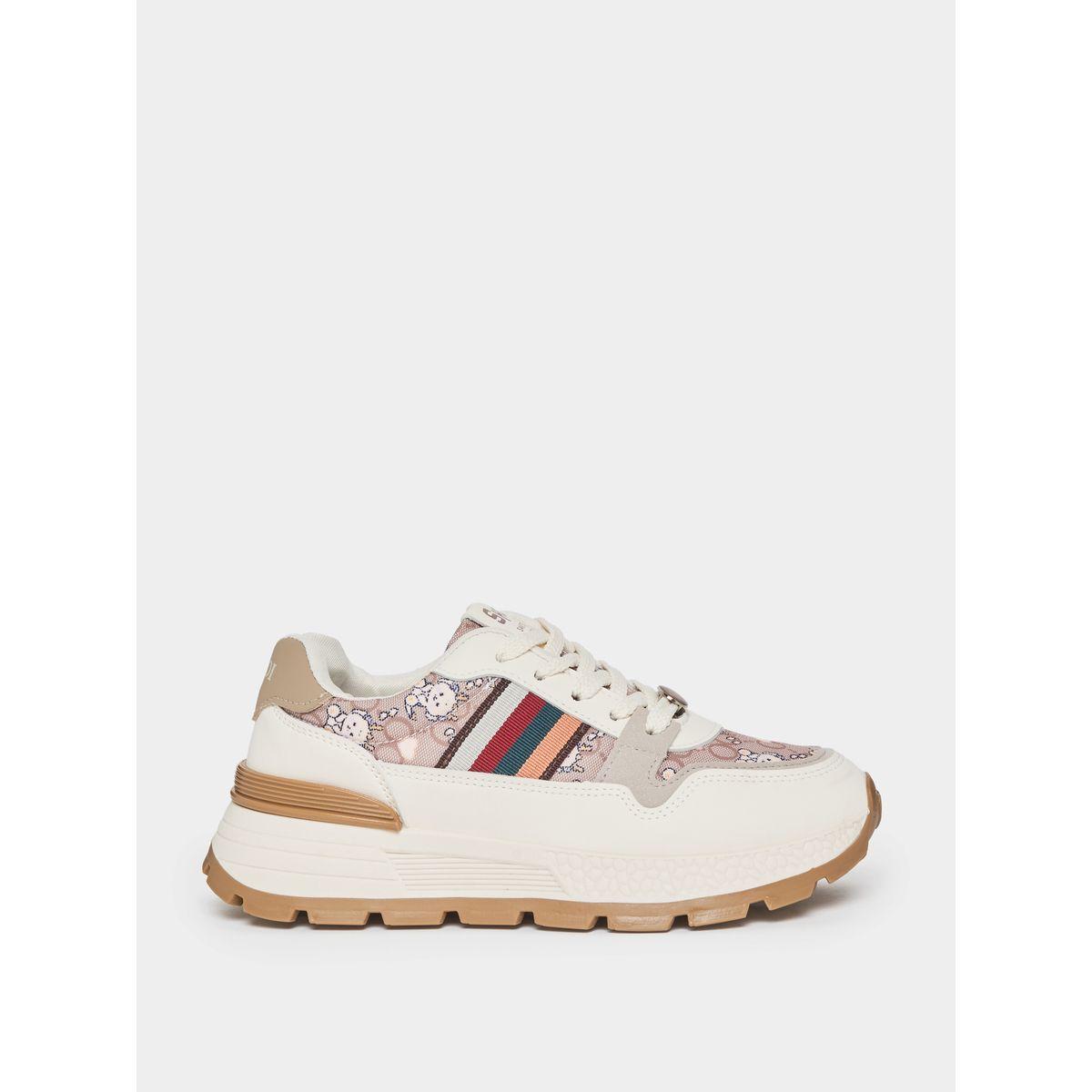 Styli Bear Print Gum Sole Detail Sneakers-women-shoes-sneakers-image-3