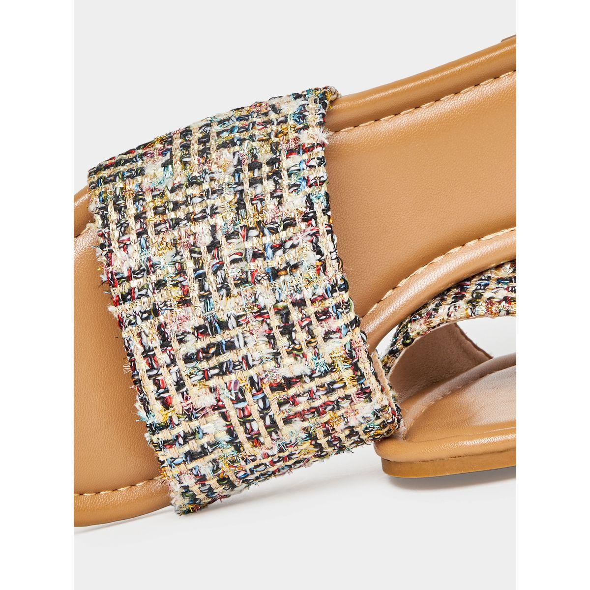 Styli Tweed Strap Flat Sandals-women-shoes-sandals-flats-image-5
