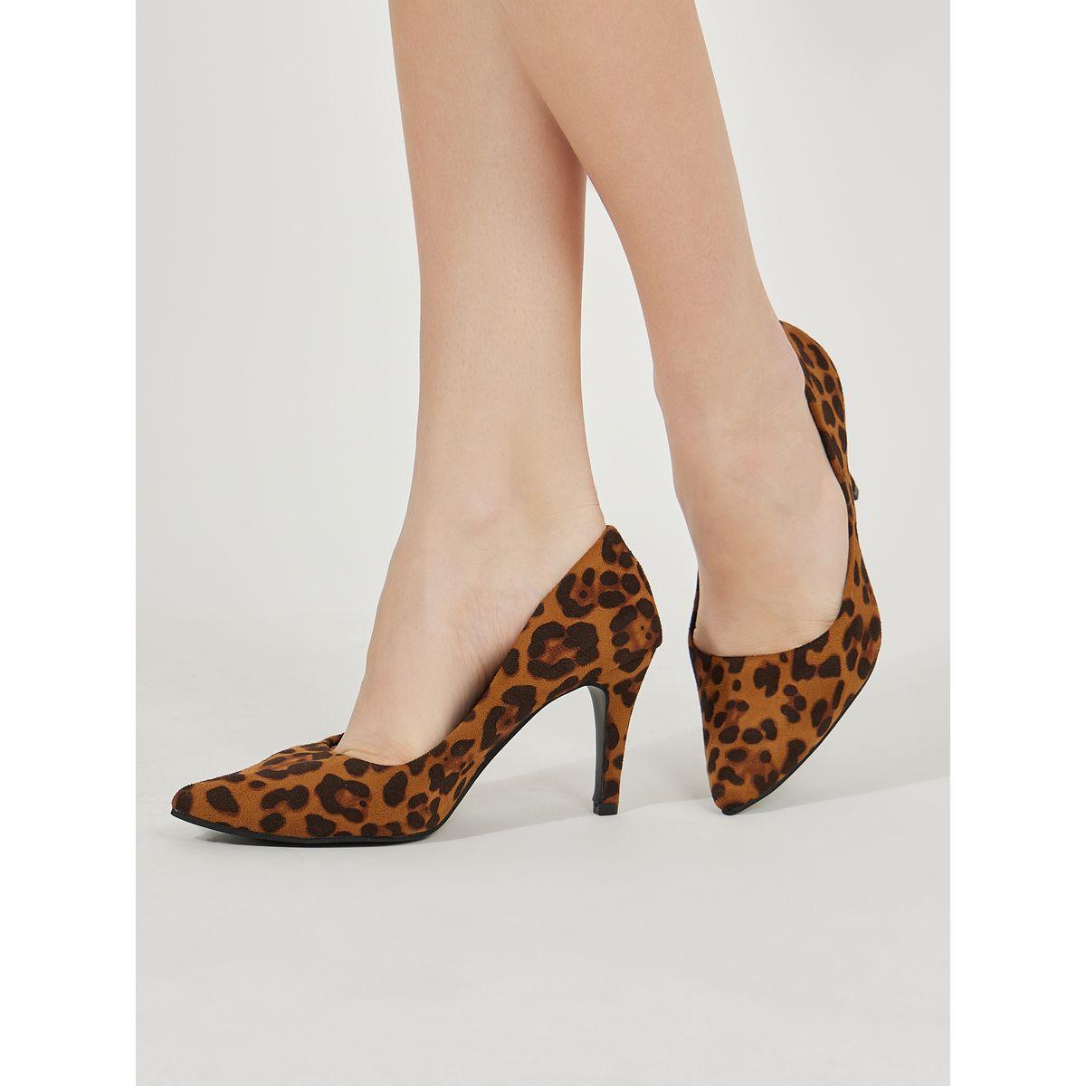 Styli Animal Print Pointed Toe Pumps-women-shoes-heels-image-1