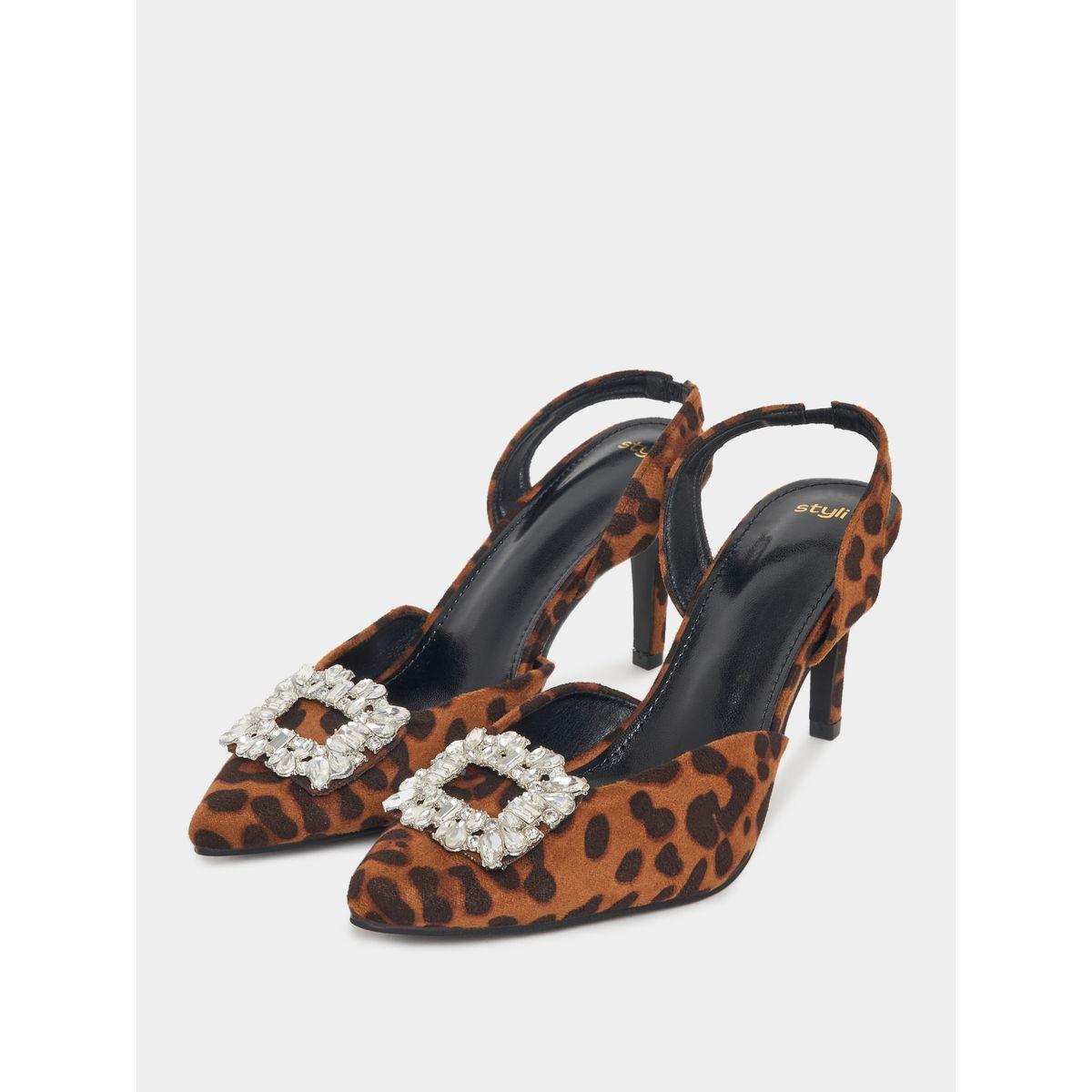 Styli Animal Print Slingback Pumps-women-shoes-heels-image-2