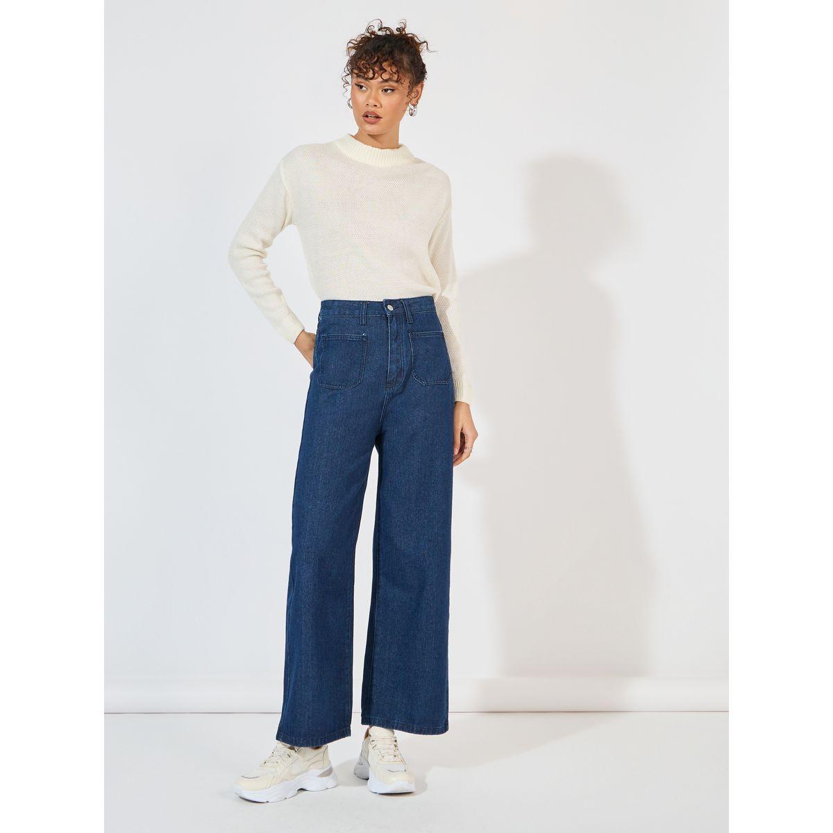 Styli Super High Rise Wide Leg Jeans with Front Pocket-women-clothing-bottoms-jeans-image-1