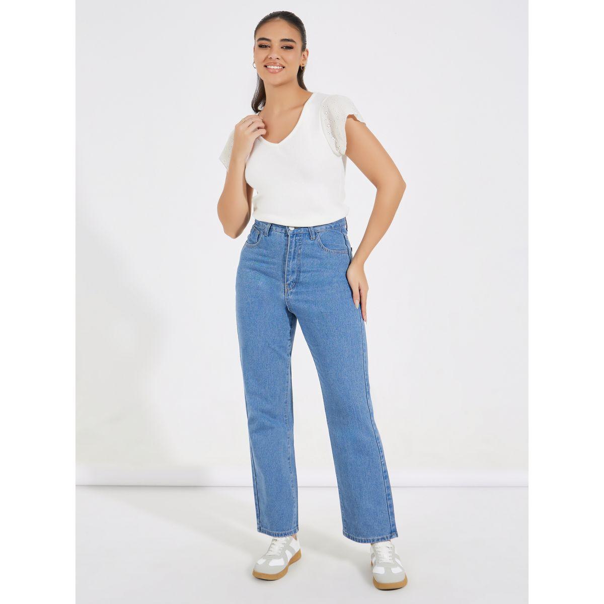 Styli Basic Straight Fit Ankle Length Jeans-women-clothing-bottoms-jeans-image-1