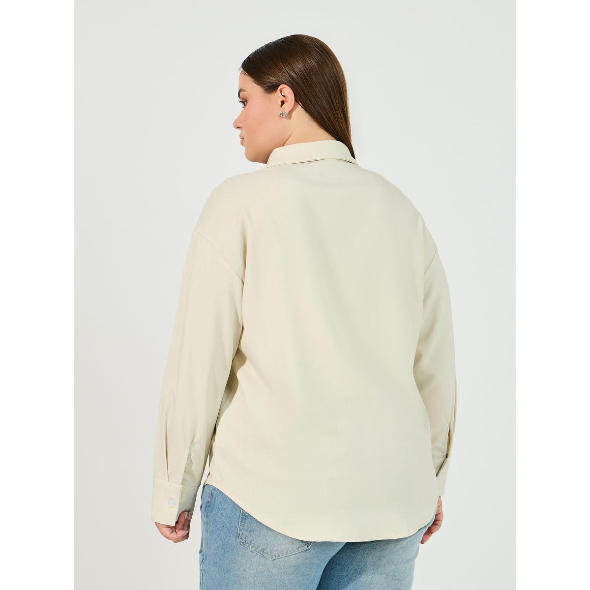 بلوزة فضفاضة بمقاس كبير وطبعة كتابة-women-clothing-shirtsandblouses-shirts-image-5