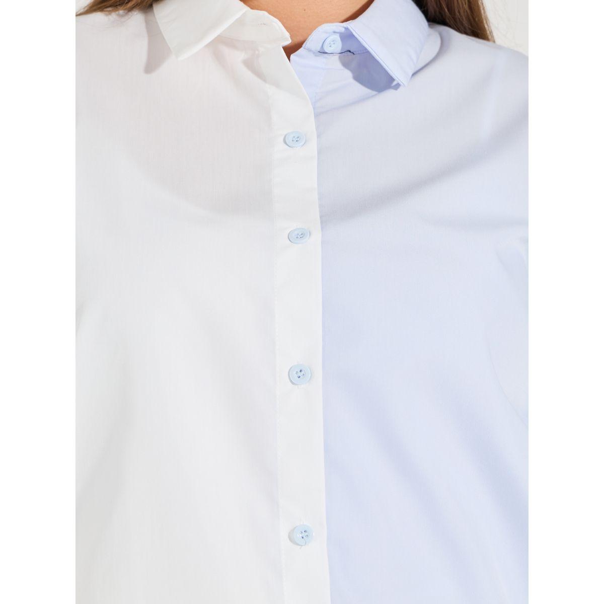 بلوزة فضفاضة بمقاس كبير ونمط كتل الالوان-women-clothing-shirtsandblouses-shirts-image-4