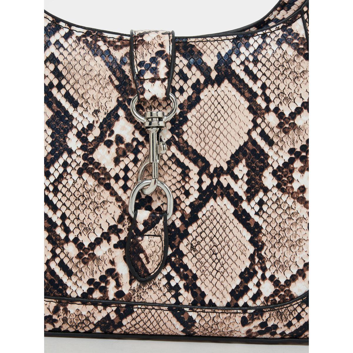 Styli Snakeskin Print Chain Trim Shoulder Bag-women-bagsandwallets-handbags-image-6