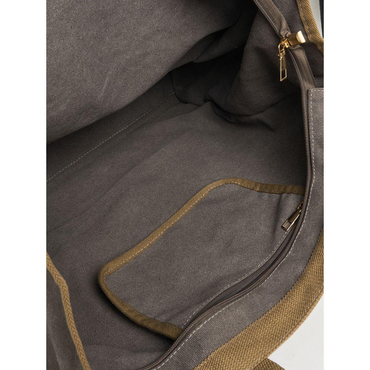 Styli Slogan Print Tote Bag with Zip Closure-women-bagsandwallets-handbags-image-7