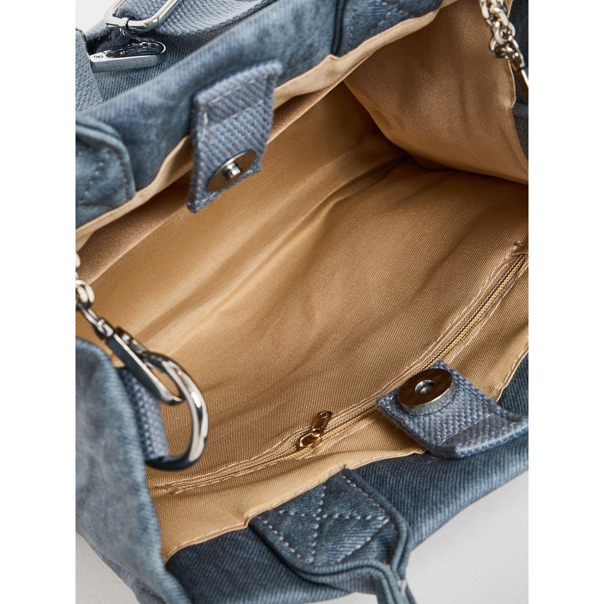 Styli Bow & Chain Decor Handbag with Magnetic Closure-women-bagsandwallets-handbags-image-4