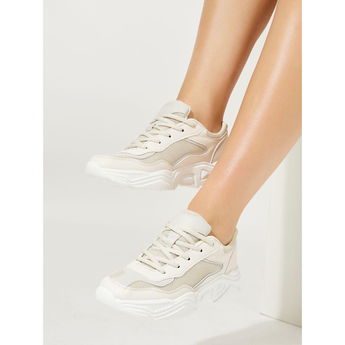 Styli Textured Lace-Up Sports Shoes-women-shoes-sneakers-image-1