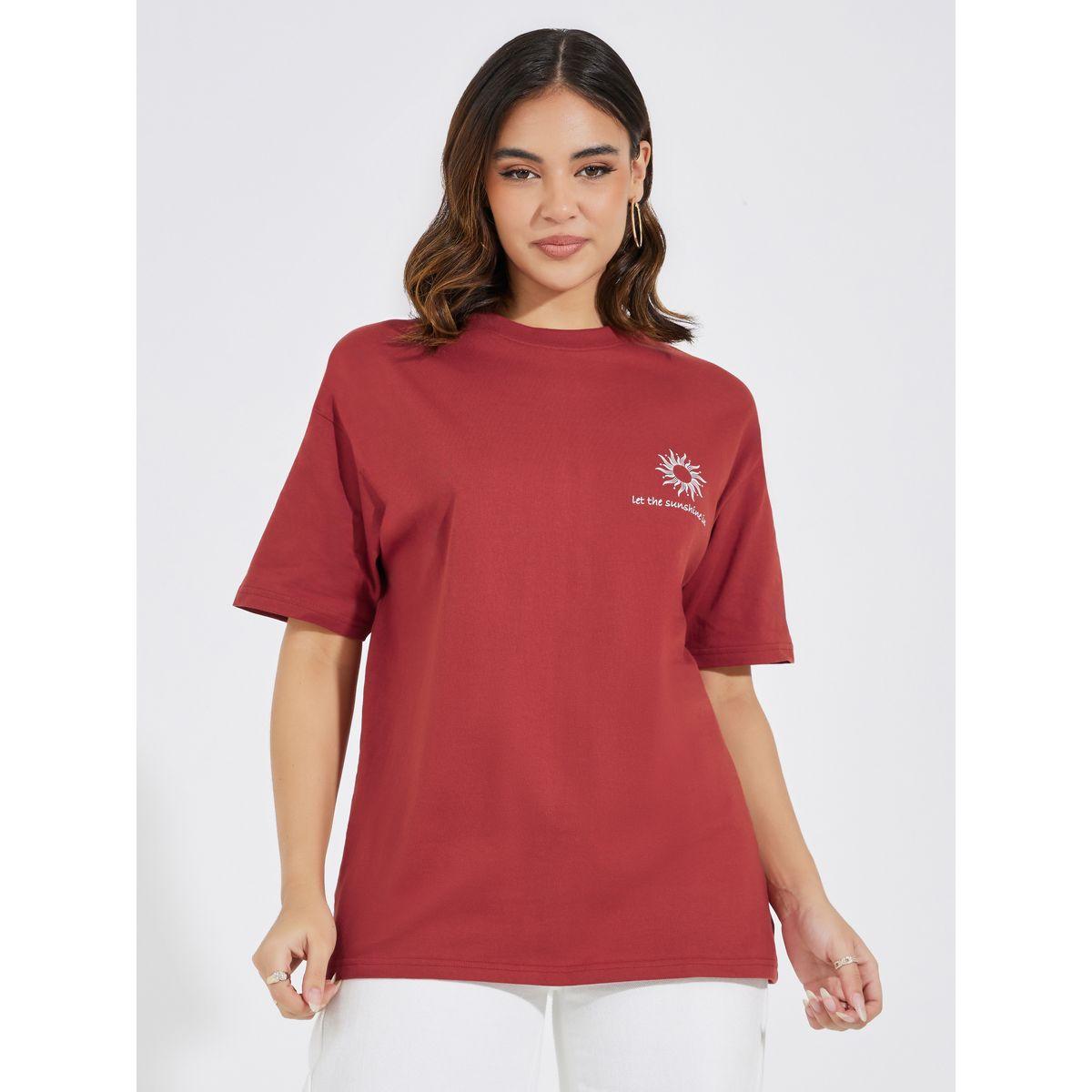 Styli Oversized Sunshine Graphic Print T-Shirt-women-clothing-tshirts-image-3
