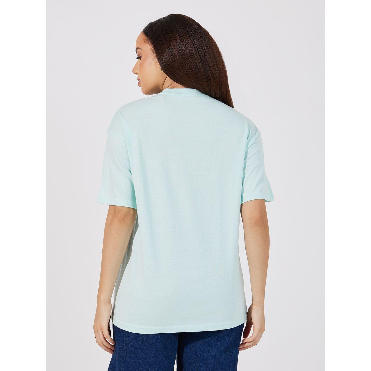 Styli Oversized Puff Print Oui Merci Slogan T-Shirt-women-clothing-tshirts-image-5