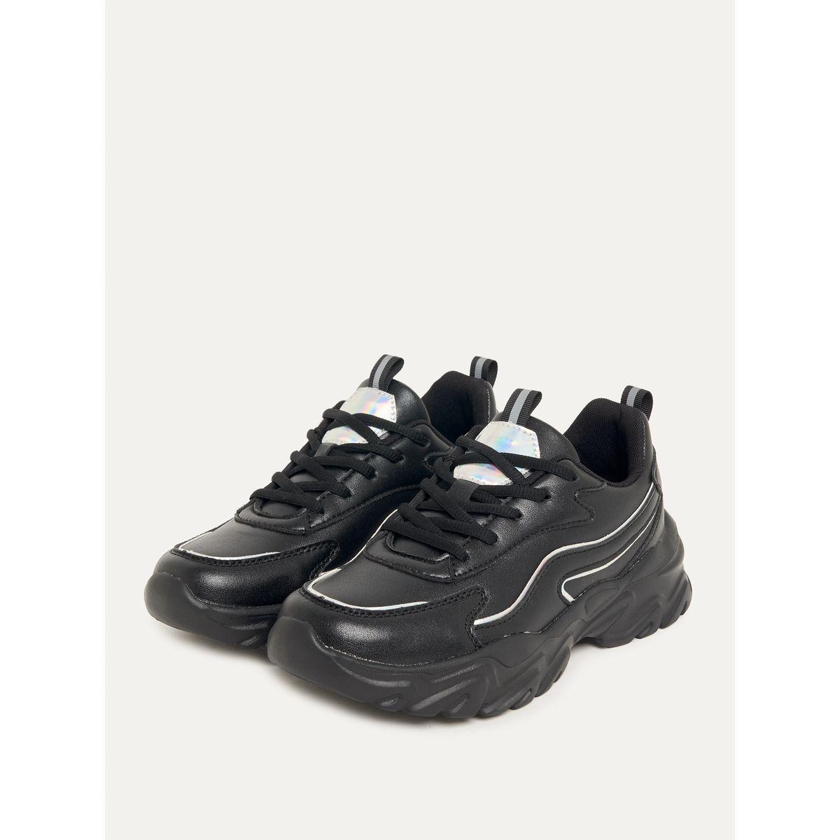 Styli Patch Decor Lace Up Sneakers-women-shoes-sneakers-image-3