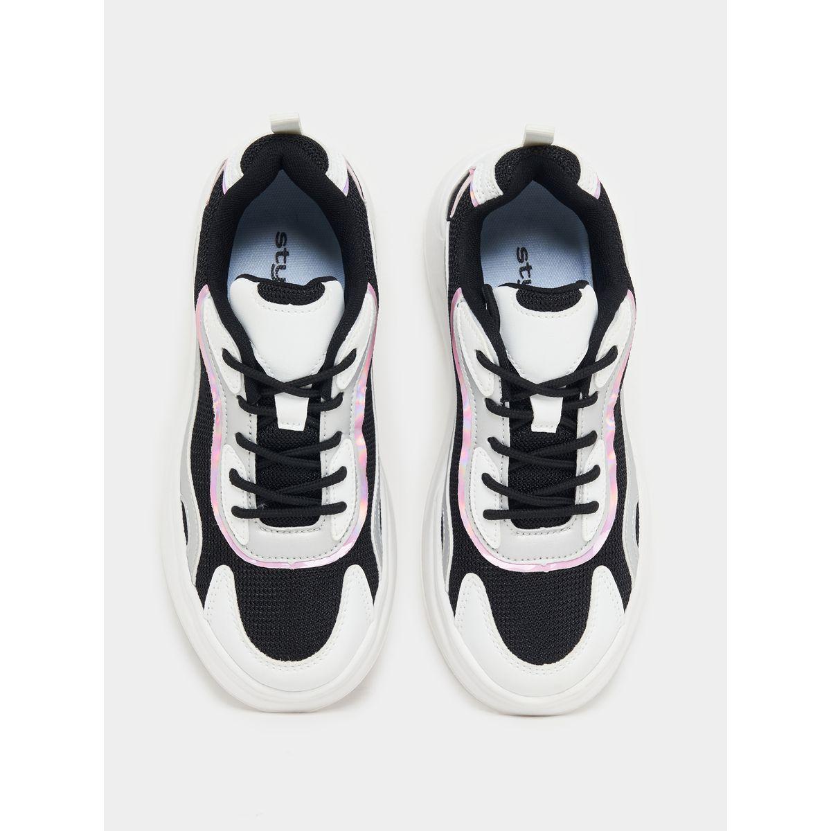 حذاء سنيكرز بنمط كتل الالوان مع رباط غلق-women-shoes-sneakers-image-5
