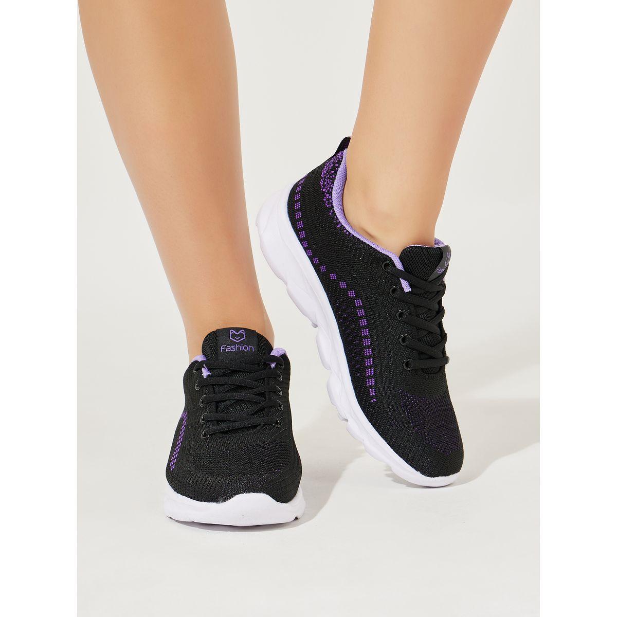 Styli Mesh Design Lace-Up Sneakers-women-shoes-sneakers-image-1