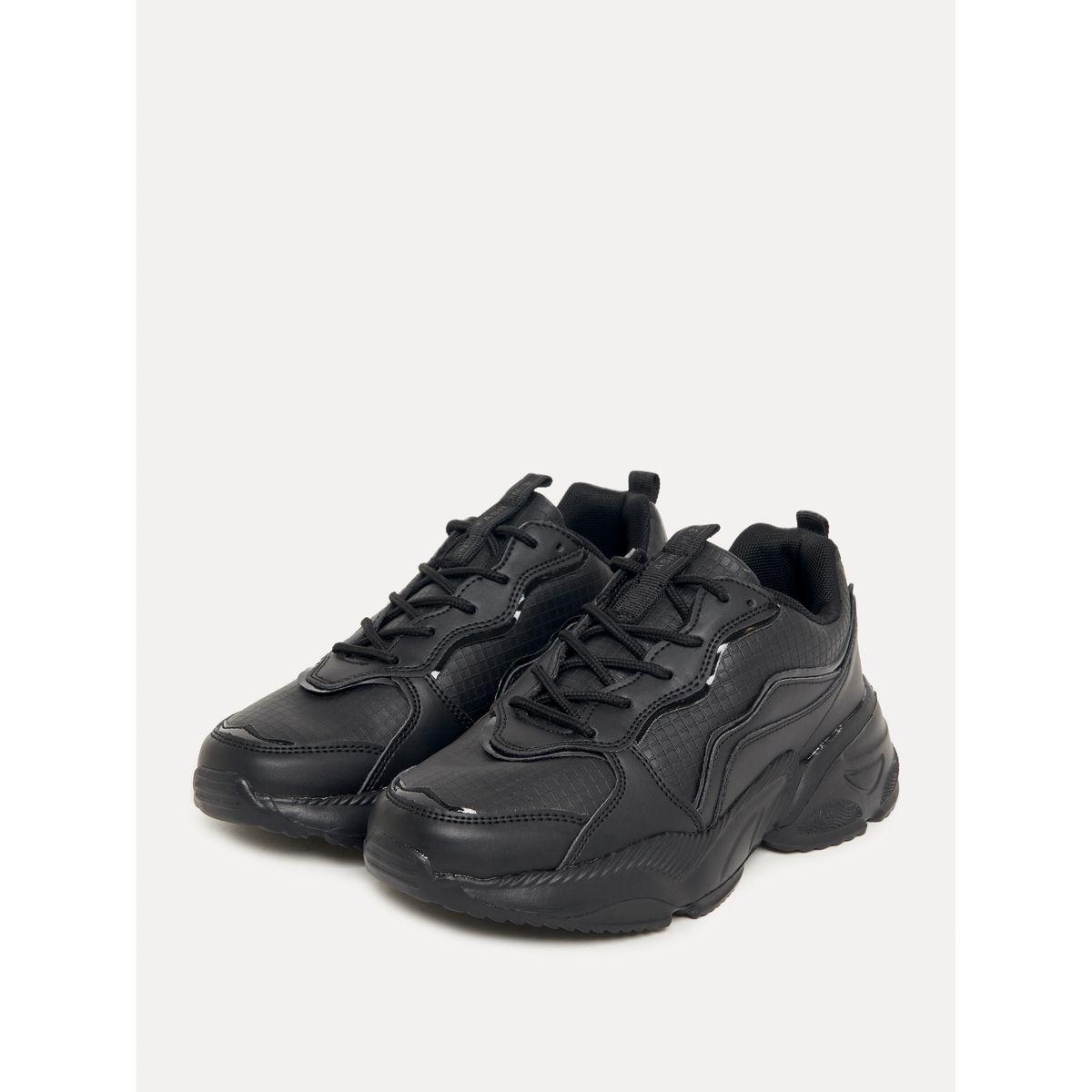 Styli Textured Web Design Lace-Up Sneakers-women-shoes-sneakers-image-3