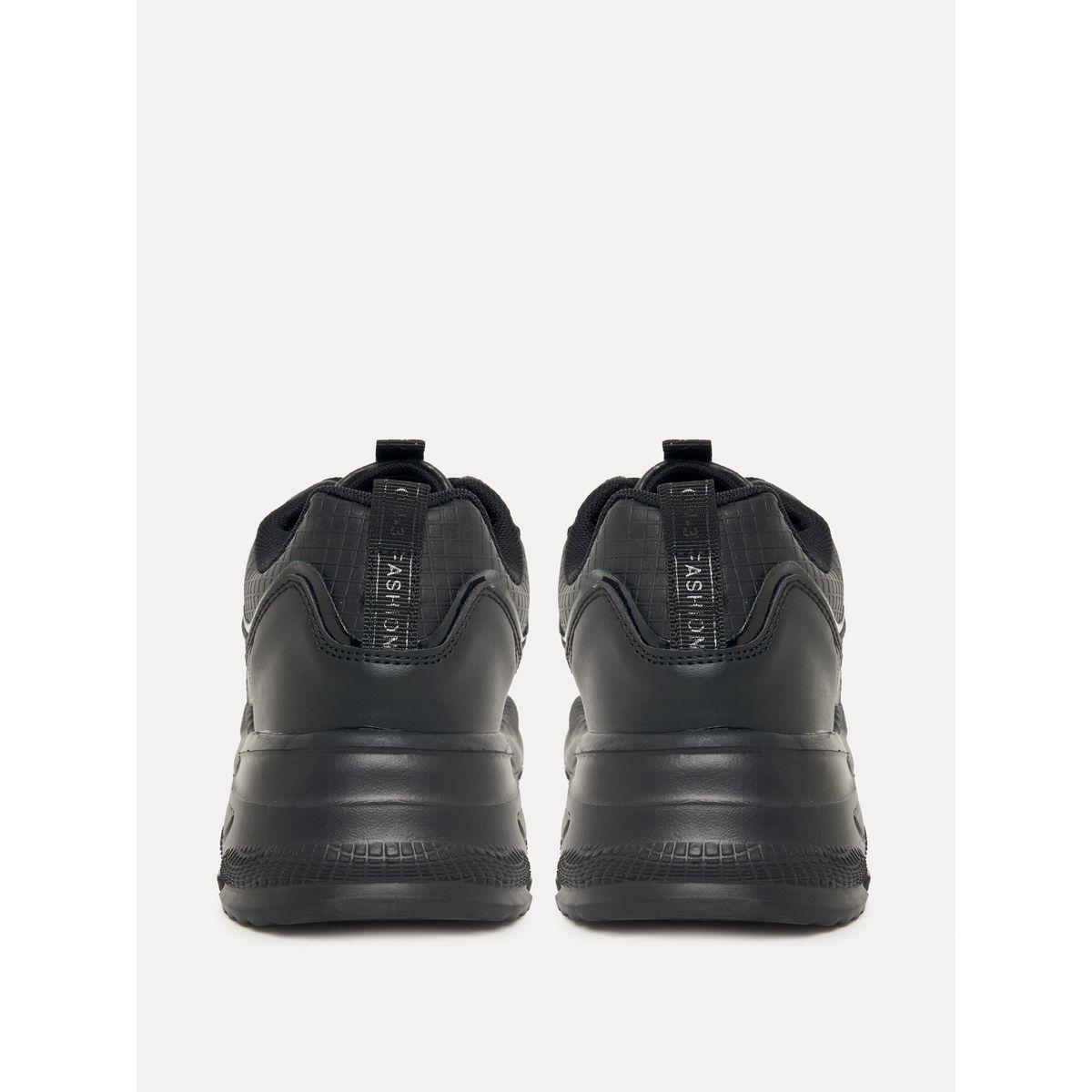Styli Textured Web Design Lace-Up Sneakers-women-shoes-sneakers-image-5
