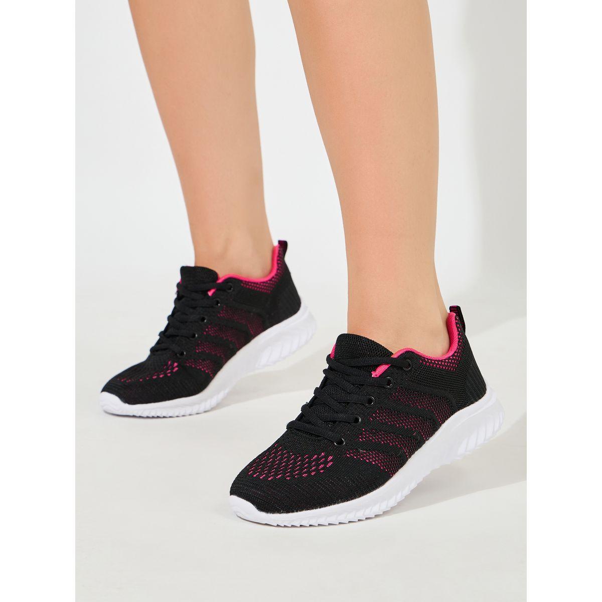 Styli Mesh Upper Lace Up Sport Sneakers-women-shoes-sneakers-image-1