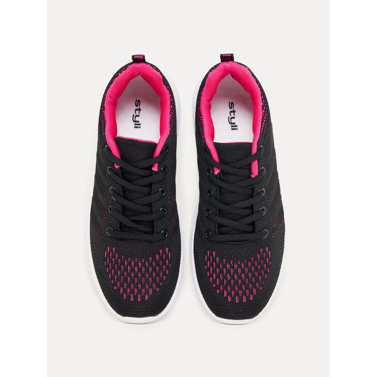 Styli Mesh Upper Lace Up Sport Sneakers-women-shoes-sneakers-image-6