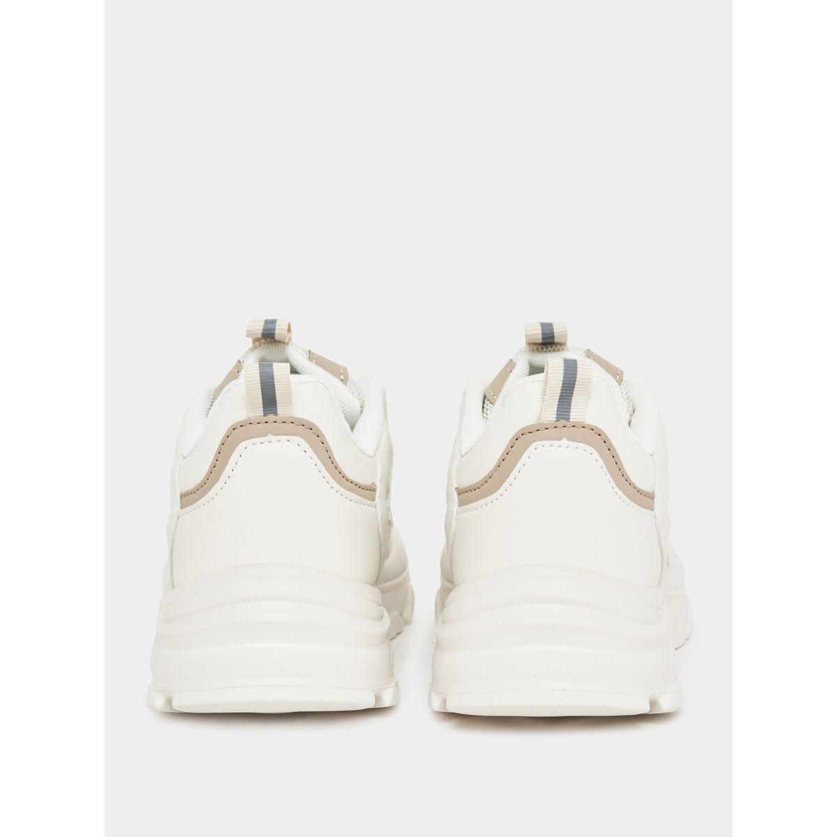 Styli Textured Mesh Upper Chunky Sneakers-women-shoes-sneakers-image-4