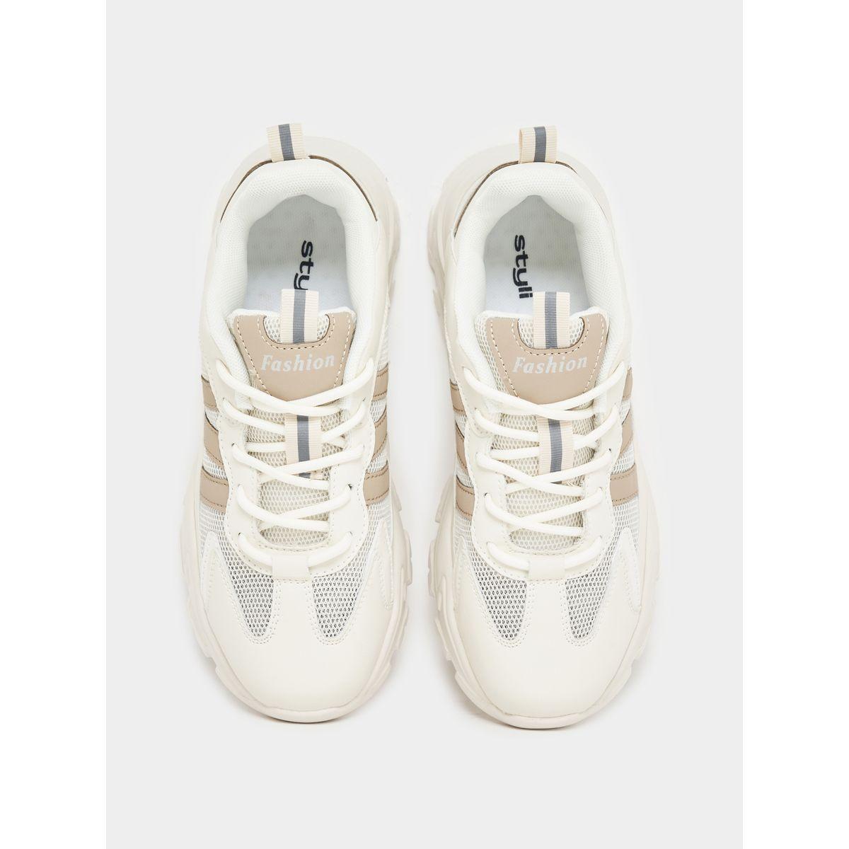 حذاء سنيكرز شانكي بتفاصيل بارزة الملمس-women-shoes-sneakers-image-2