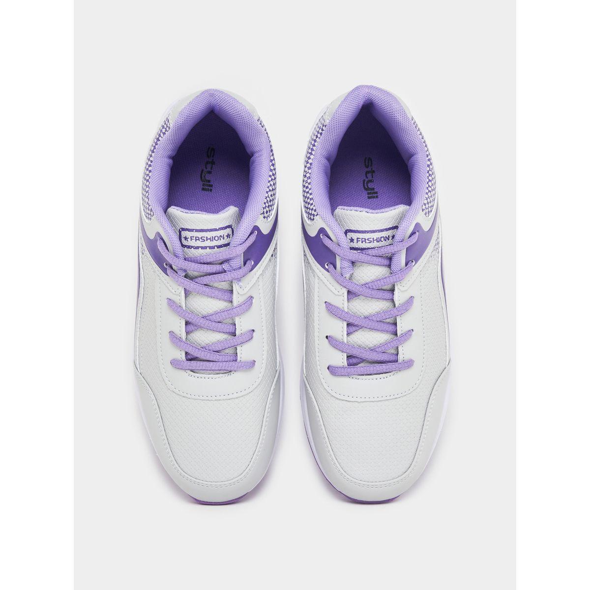 Styli Printed Panel Lace Up Sneakers-women-shoes-sneakers-image-6
