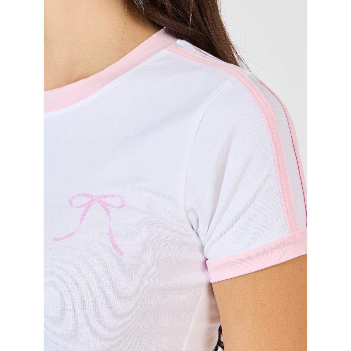 Styli Cotton Stretch Bow Graphic Print Fitted T-Shirt-women-clothing-tshirts-image-4