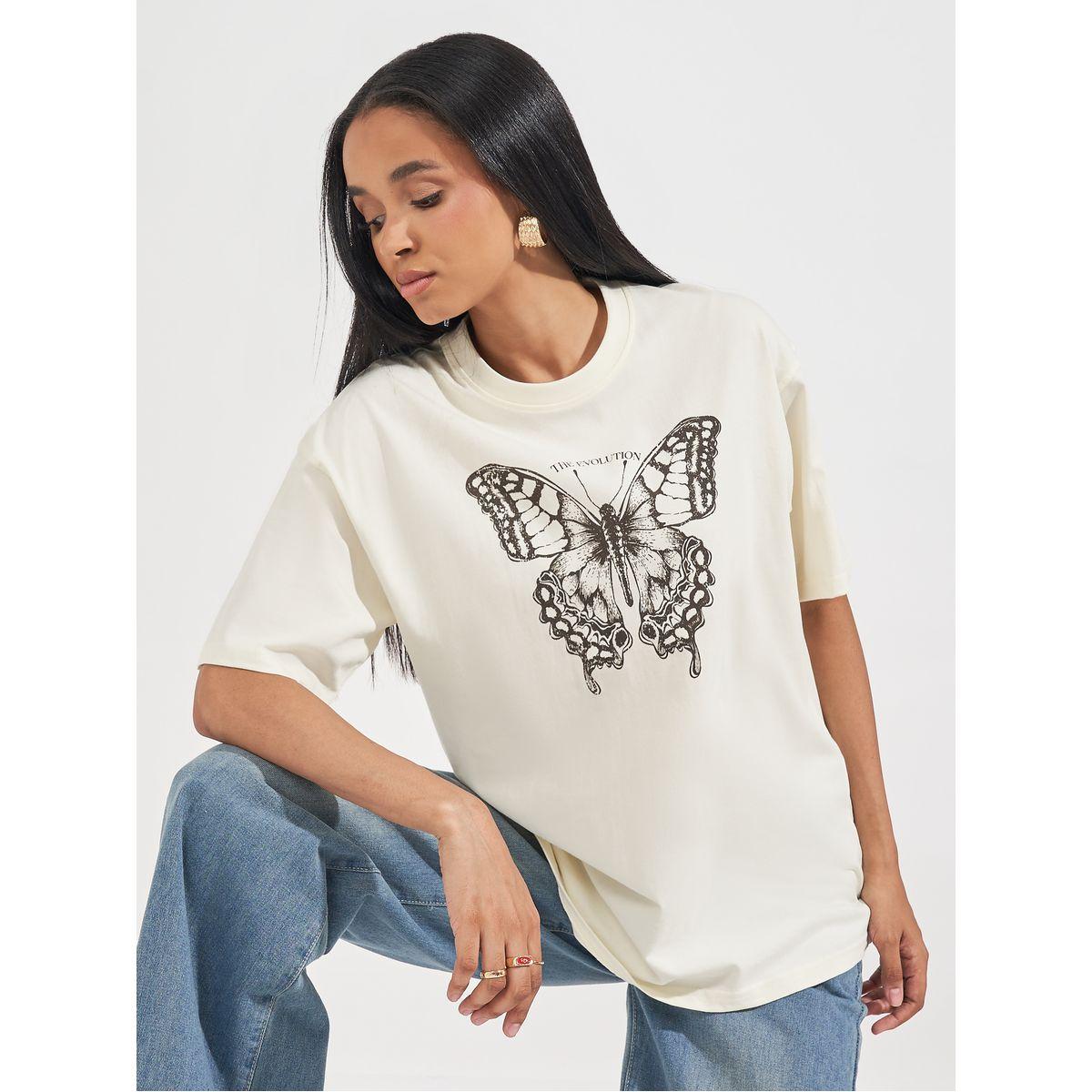 Styli Oversized Butterfly Graphic Print T-Shirt-women-clothing-tshirts-image-1