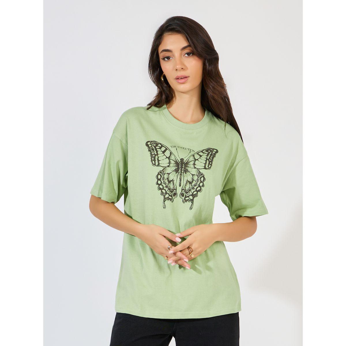 Styli Oversized Butterfly Graphic Print T-Shirt-women-clothing-tshirts-image-1