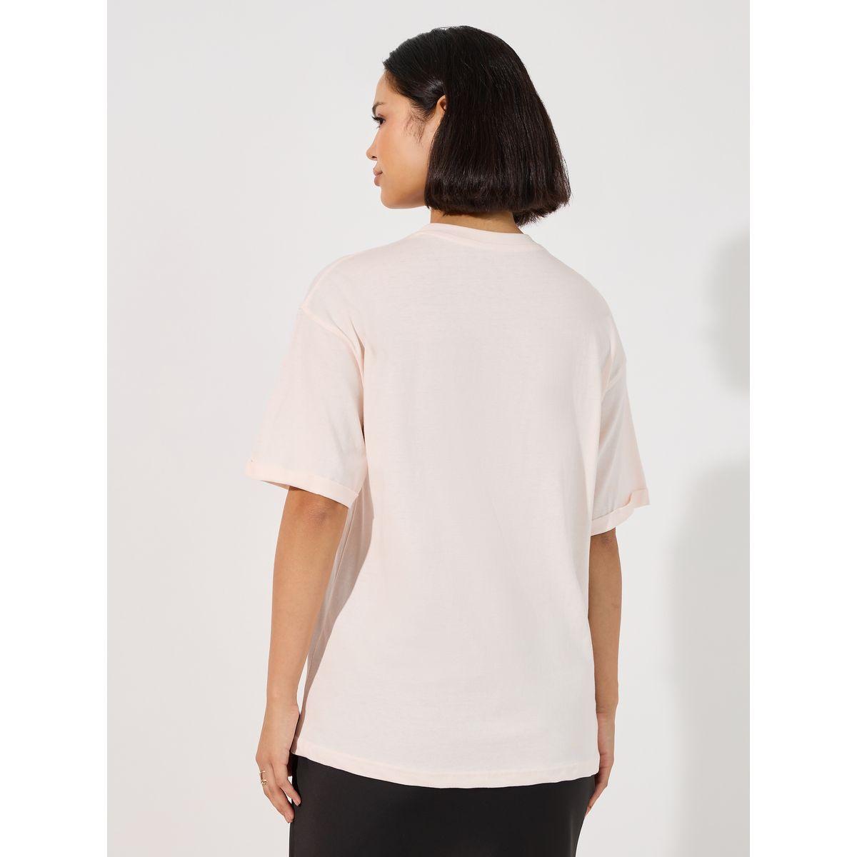Slogan Print Oversized Short Sleeve T-Shirt-women-clothing-tshirts-image-5