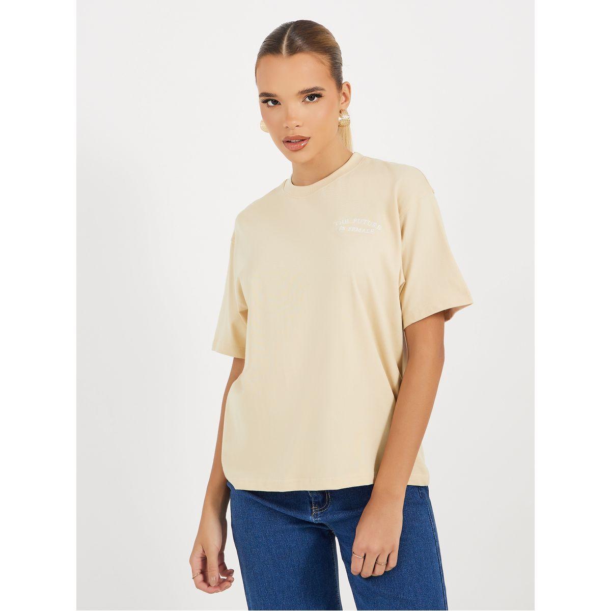 Styli Embroidered Future is Female Slogan Boxy T-Shirt-women-clothing-tshirts-image-1