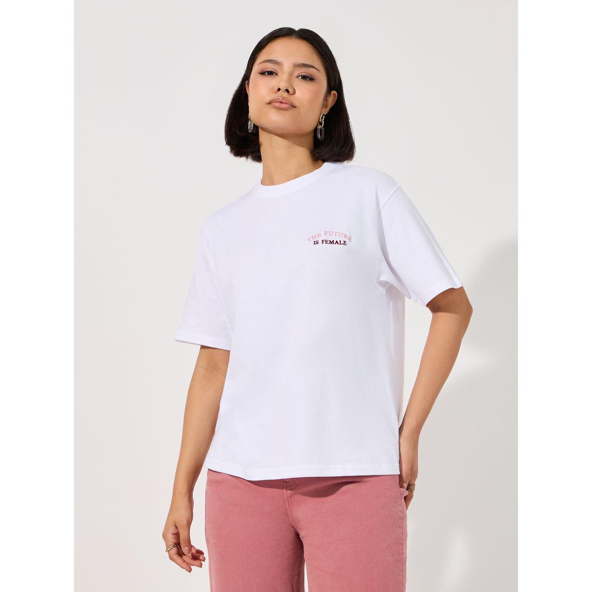 Styli Embroidered Future is Female Slogan Boxy T-Shirt-women-clothing-tshirts-image-1