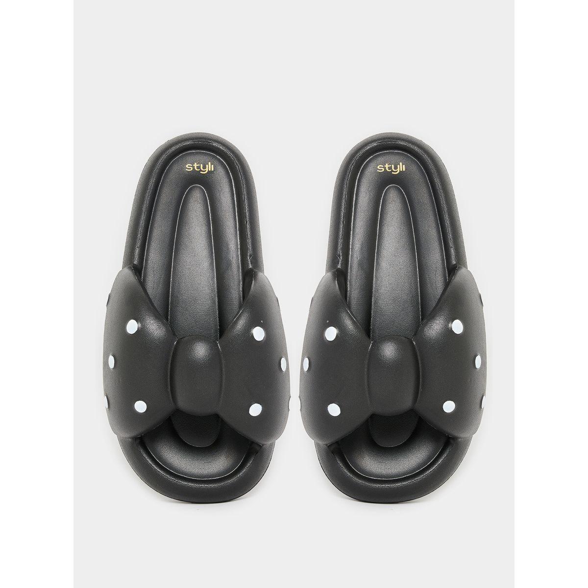 Styli Polka Dot Bow Design Slides-women-shoes-flipflopsandslides-image-5