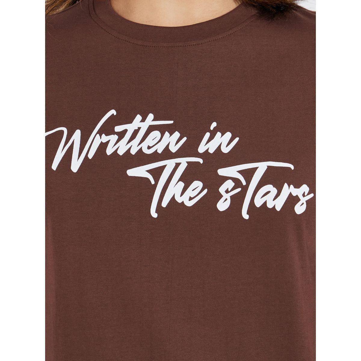 Styli Oversized Written in the Stars Slogan Print T-Shirt-women-clothing-tshirts-image-4