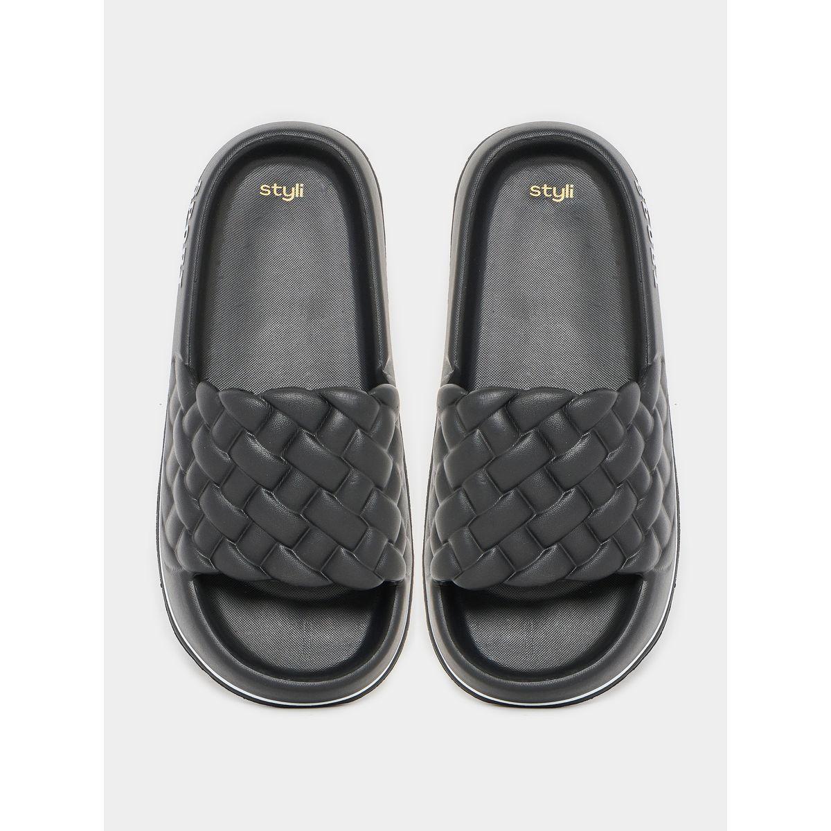 Styli Braided Pattern Strap Slides-women-shoes-flipflopsandslides-image-5