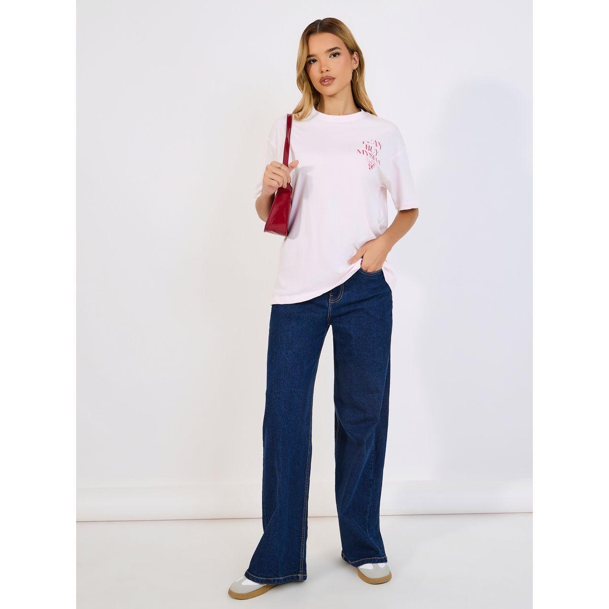 Styli Oversized I Can Buy My Self Flowers Slogan T-Shirt-women-clothing-tshirts-image-2