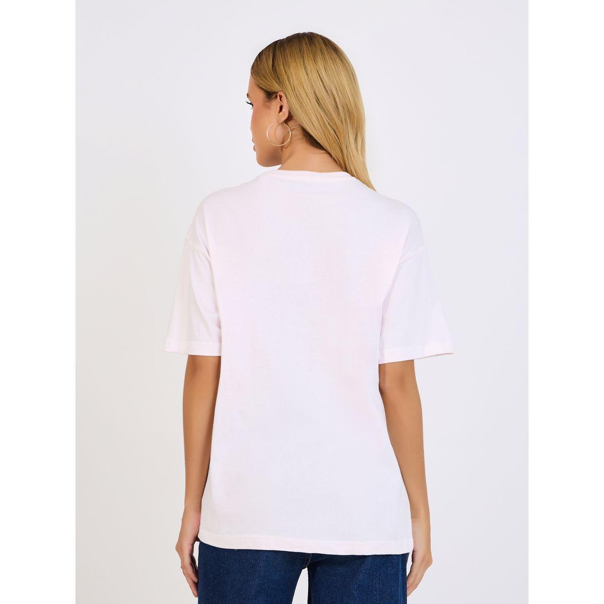 تيشيرت فضفاض مطبع بطبعة كتابة-women-clothing-tshirts-image-4