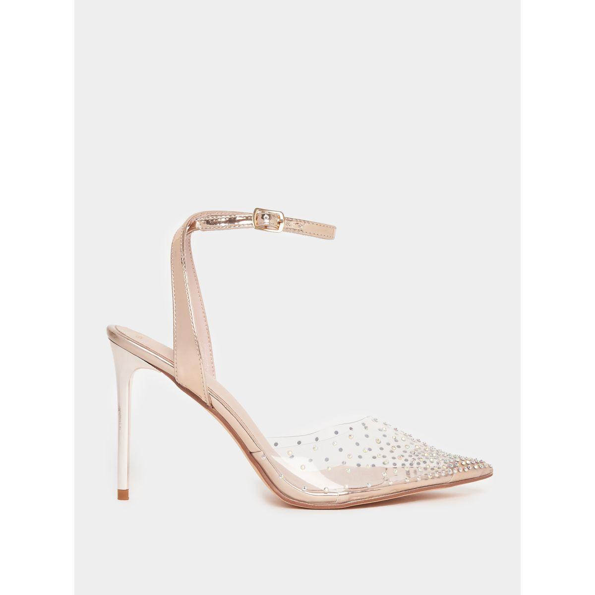 Styli Embellished Ankle Strap Stiletto Pumps-women-shoes-heels-image-1