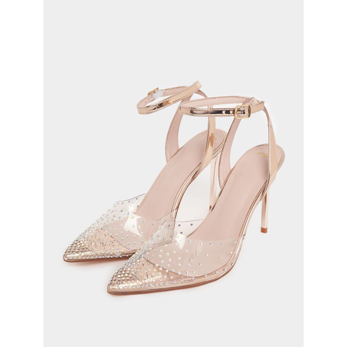 Styli Embellished Ankle Strap Stiletto Pumps-women-shoes-heels-image-2