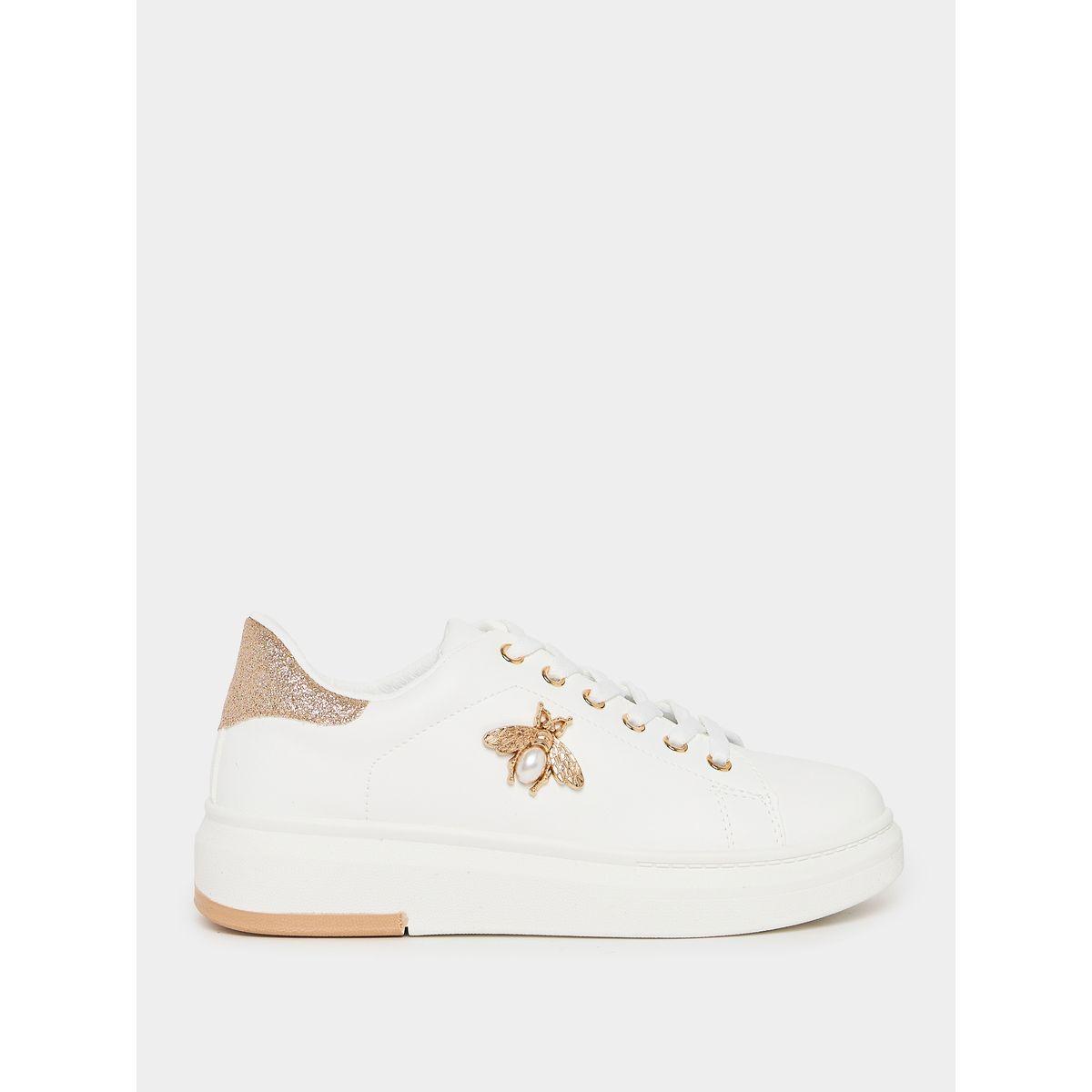 Styli Embellished Lace-Up Sneakers-women-shoes-sneakers-image-1