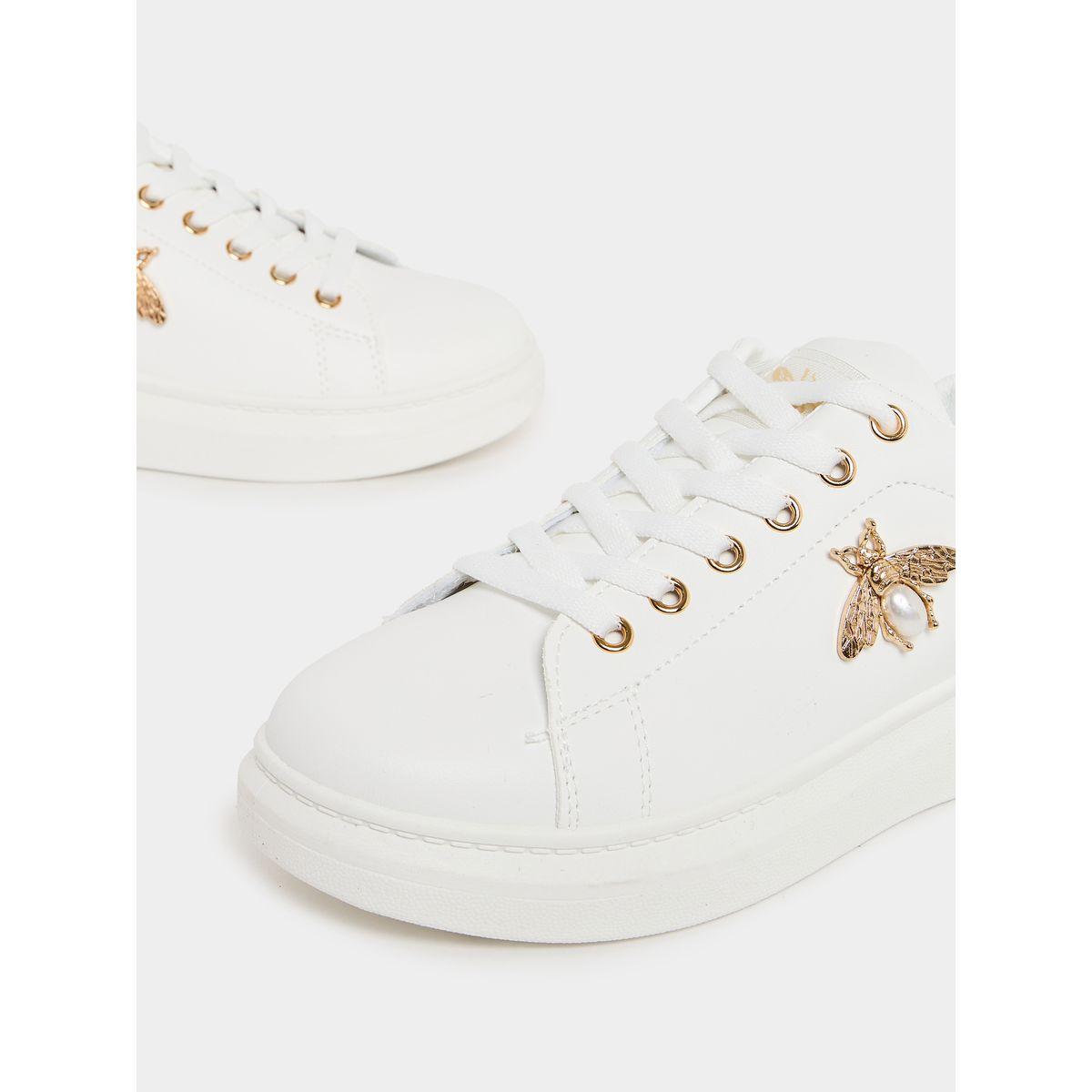 Styli Embellished Lace-Up Sneakers-women-shoes-sneakers-image-3