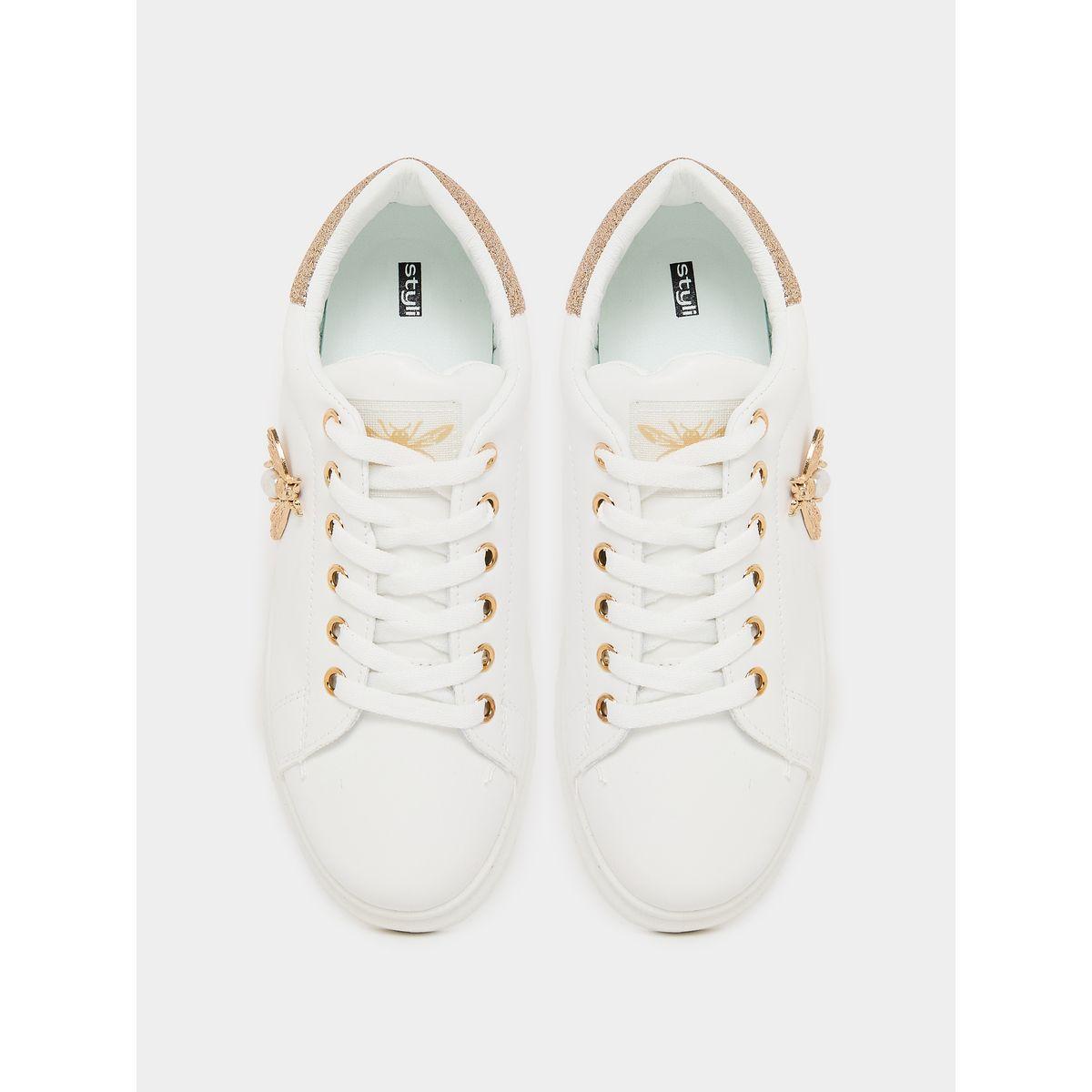 Styli Embellished Lace-Up Sneakers-women-shoes-sneakers-image-5