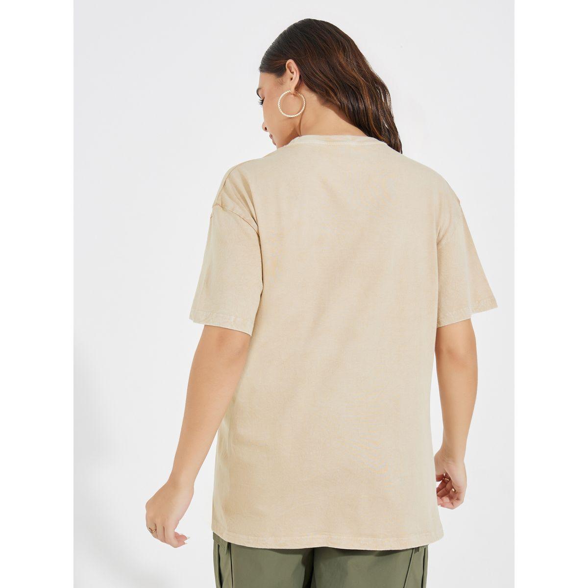 Styli Faded Wash Slogan Print Oversized T-Shirt-women-clothing-tshirts-image-5
